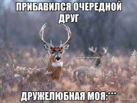 Прибавился очередной друг Дружелюбная моя:***