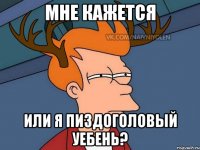 мне кажется Или я пиздоголовый уебень?