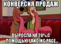 Конверсия продаж Выросла на 20%,с помощью Landing page