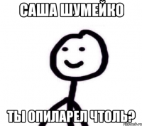 Саша Шумейко Ты опиларел чтоль?