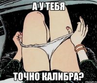 А у тебя точно калибра?