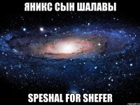 ЯНИКС СЫН ШАЛАВЫ SPESHAL FOR SHEFER