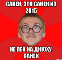 Санек, это Санек из 2015 Не пей на днюху, Санек