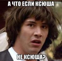 А что если Ксюша не Ксюша?