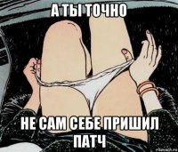 а ты точно не сам себе пришил патч