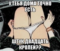 у тебя дома точно есть штук двадцать кролей??