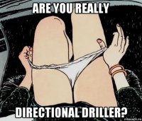 are you really directional driller?