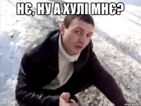 Нє, ну а хулі мнє? 