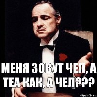 меня зовут чел, а теа как, а чел???