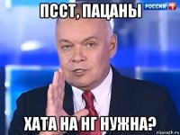 псст, пацаны хата на нг нужна?