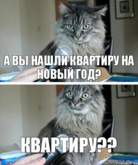 А вы нашли квартиру на Новый Год? Квартиру??