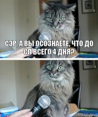 Сэр, а вы осознаете, что до СП всего 4 дня? 