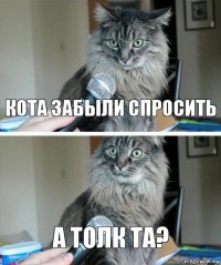 кота забыли спросить а толк та?