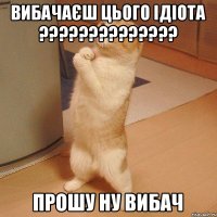 Вибачаєш цього ідіота ?????????????? прошу ну вибач