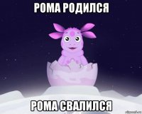 рома родился рома свалился