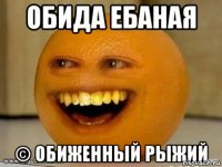 Обида ебаная © Обиженный рыжий