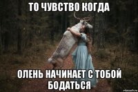 то чувство когда олень начинает с тобой бодаться