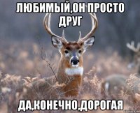 любимый,он просто друг да,конечно,дорогая