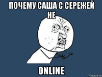 почему саша с сережей не online