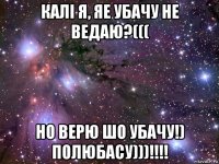 калi я, яе убачу не ведаю?((( но верю шо убачу!) полюбасу)))!!!!