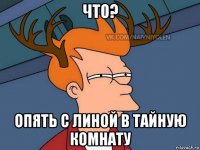 что? опять с линой в тайную комнату