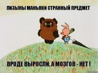 лизыны маньяки странный предмет вроде выросли, а мозгов - нет !