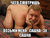 чего смотришь возьми меня , сашка , эх сашка