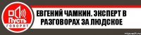 Евгений Чамкин. Эксперт в разговорах за людское