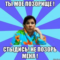 ты мое позорище ! стыдись! не позорь меня !