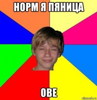 норм я пяница ове