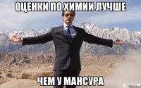 Оценки по химии лучше Чем у Мансура