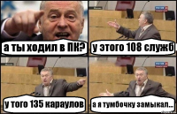 а ты ходил в ПК? у этого 108 служб у того 135 караулов а я тумбочку замыкал...