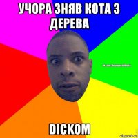 учора зняв кота з дерева dickом