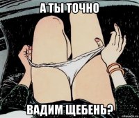 а ты точно вадим щебень?