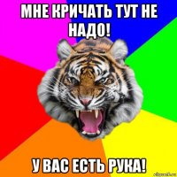 мне кричать тут не надо! у вас есть рука!