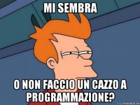 mi sembra o non faccio un cazzo a programmazione?