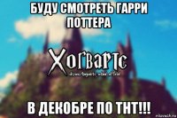 буду смотреть гарри поттера в декобре по тнт!!!