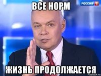 все норм жизнь продолжается