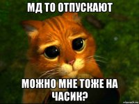 мд то отпускают можно мне тоже на часик?