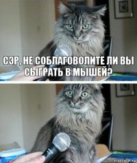 Сэр, не соблаговолите ли вы сыграть в мышей? 