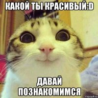 какой ты красивый:d давай познакомимся