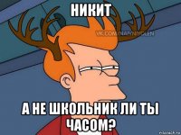 никит а не школьник ли ты часом?