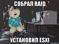 собрал raid установил esxi