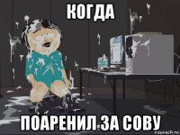 когда поаренил за сову