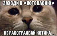 заходи в ♥котовасию♥ не расстраивай котика...