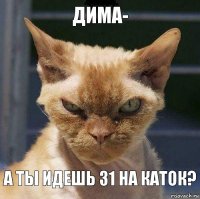 Дима- А ты идешь 31 на каток?