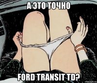 а это точно ford transit td?