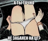 а ты точно не забанен на цг?