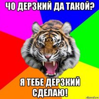 чо дерзкий да такой? я тебе дерзкий сделаю!