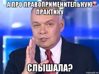 а про правоприменительную практику слышала?